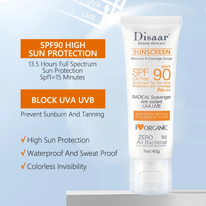 Facial Body Sunscreen Waterproof SPF 90+UV Sun Cream