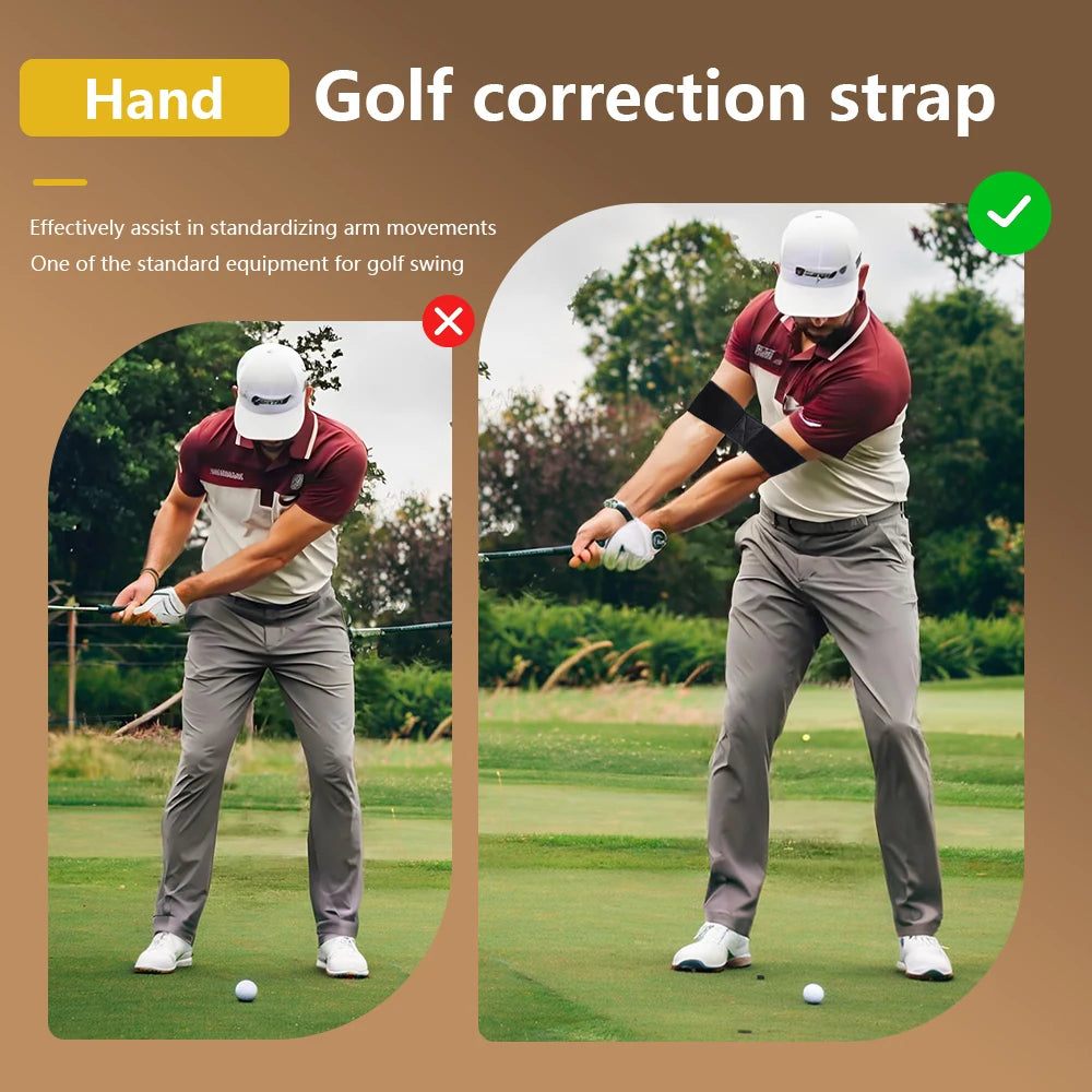 Golf Swing Gesture Corrector Elastic Training Arm Band Golf Trainer Aid for Men And Women