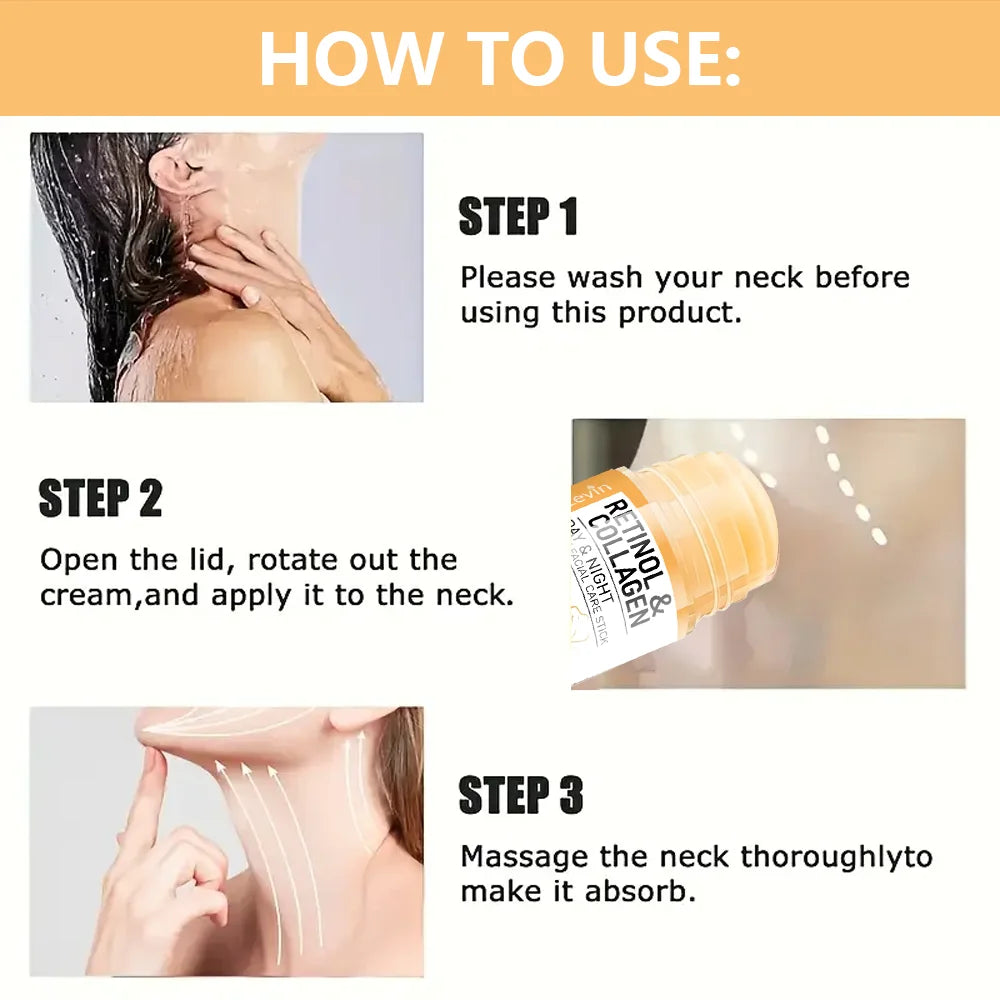 45g Retinol and Collagen Day and Night Neck Cream Facial Stick