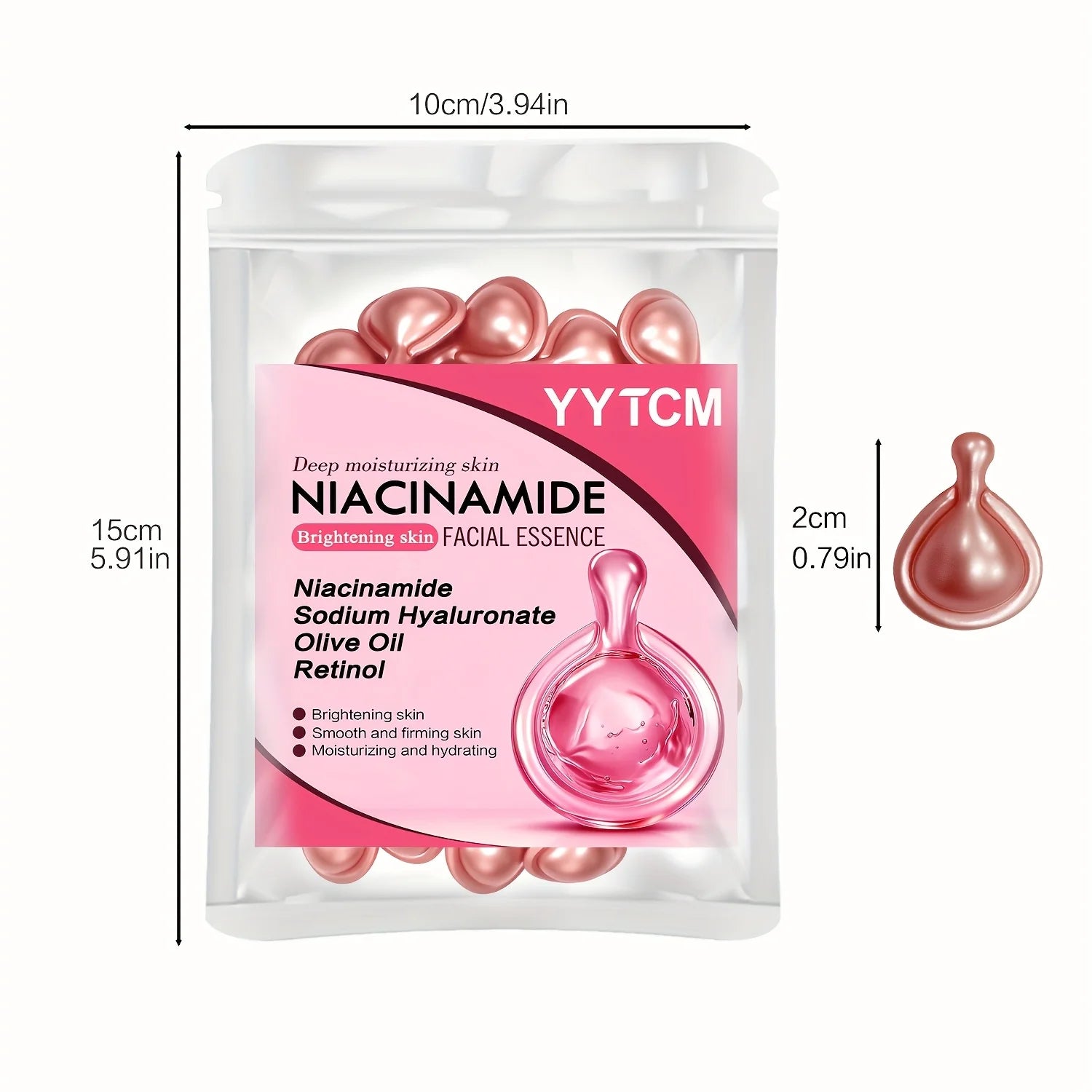 Niacinamide Facial Essence Capsules, Containing Retinol, Olive Fruit Oil