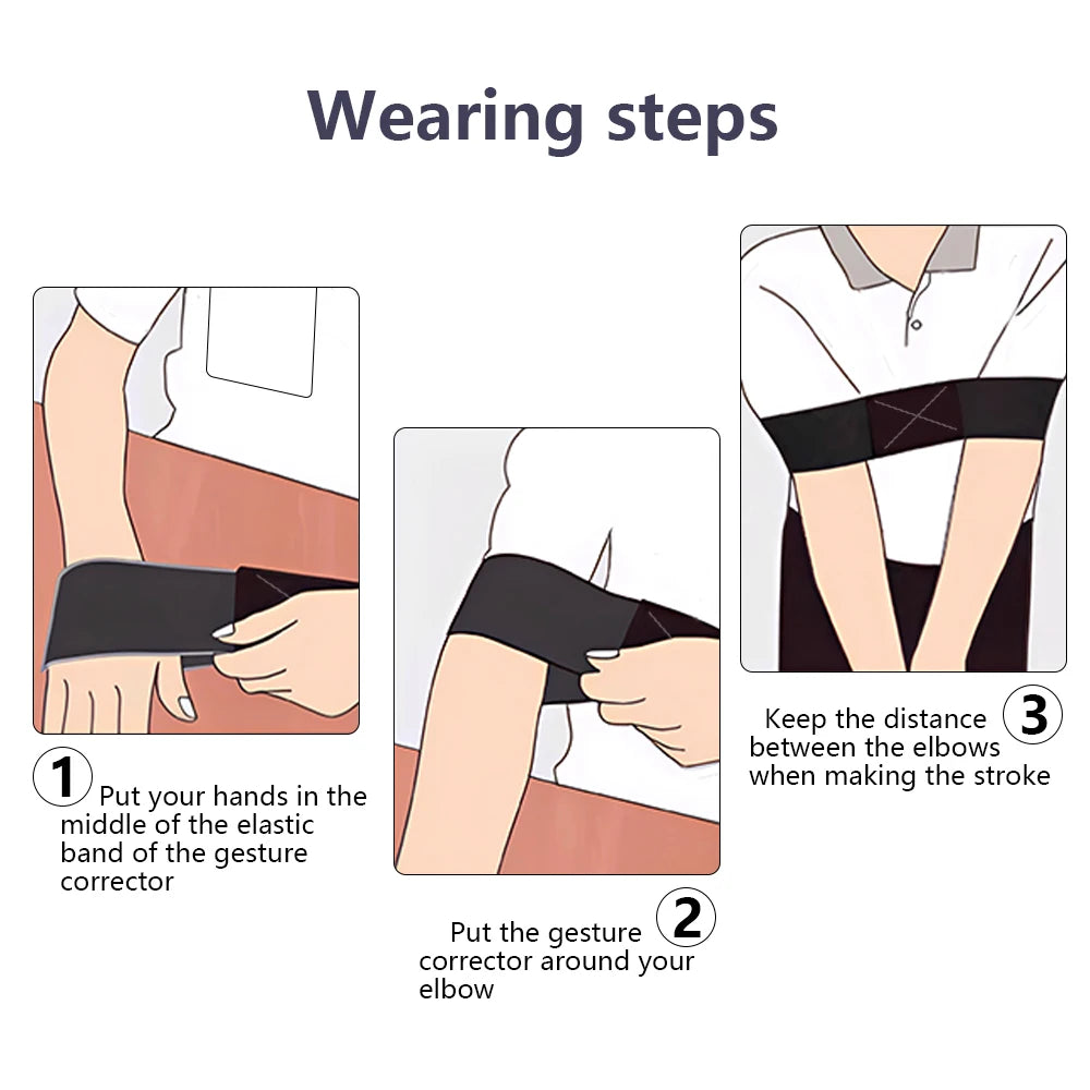 Golf Swing Gesture Corrector Elastic Training Arm Band Golf Trainer Aid for Men And Women